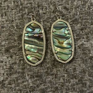 Kendra Scott Elle Gold Drop Earrings in Abalone Shell